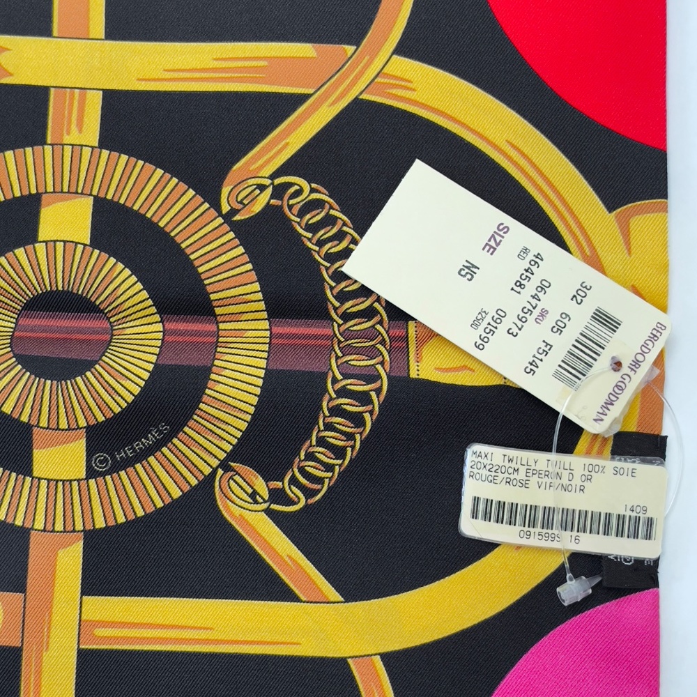 NWT Hermès Maxi Twilly "Éperon d’Or" Red/Rose - Picture 5 of 5